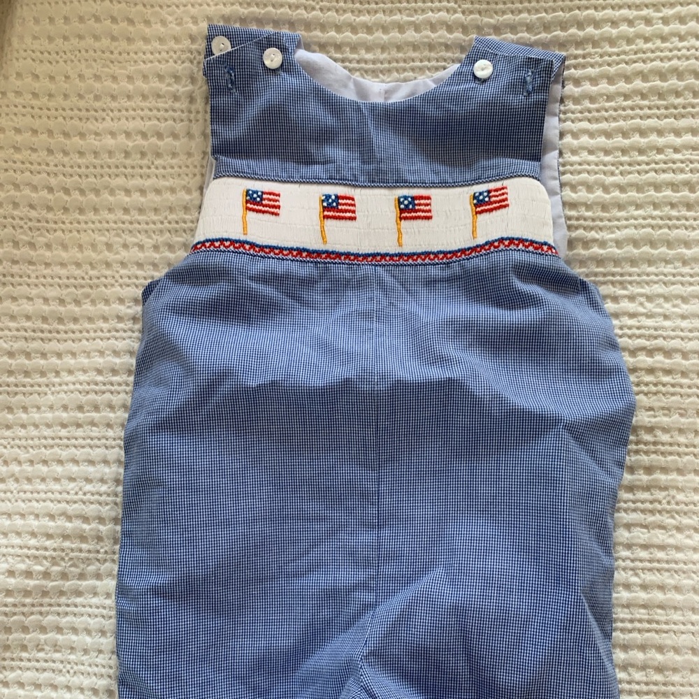 Blue Americana Baby Romper